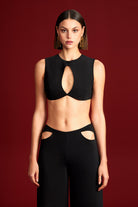 Declara-Shadow Veil Top-Top-4-Milagron.com