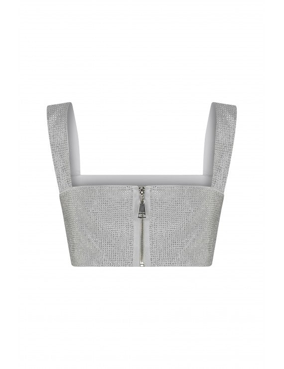 Declara-Silver Glitter Top-2-Milagron.com