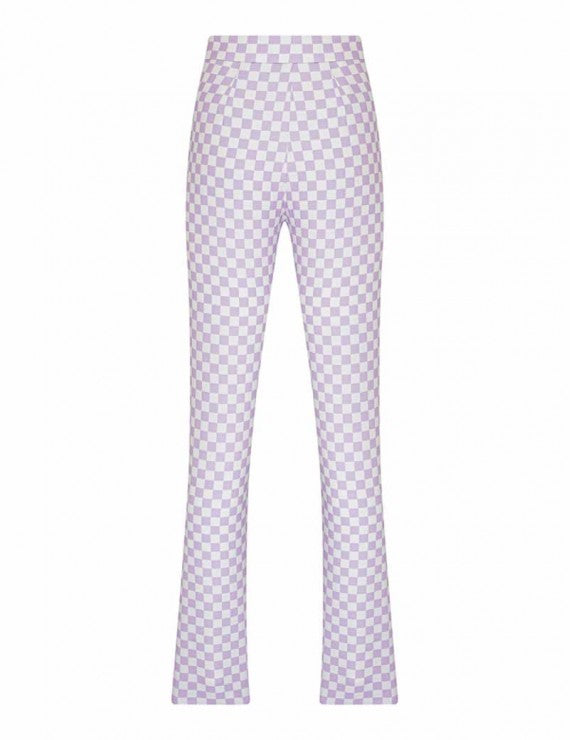 Declara-Sparkle Checkered Pant-4-Milagron.com