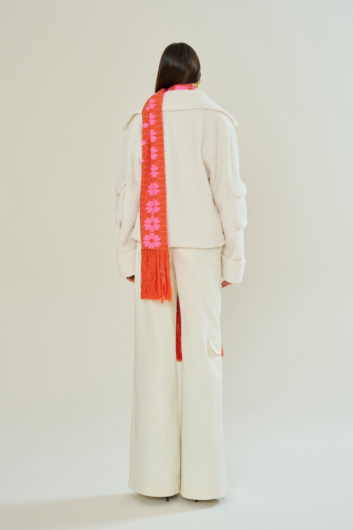 Declara-Sun Kissed Floral Knit Scarf-Atkı-3-Milagron.com