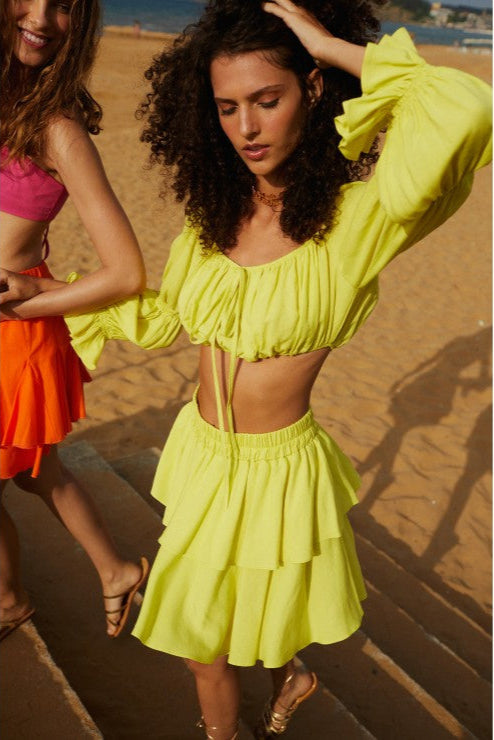 Declara-Yellowish Skirt-Etek-1-Milagron.com