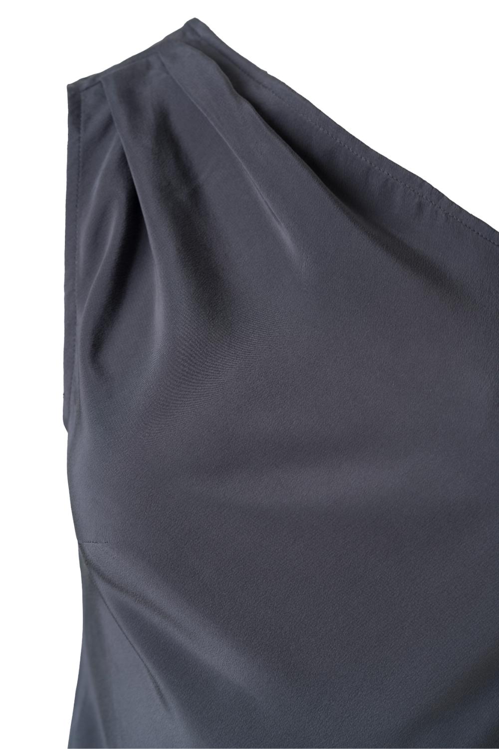 Delicate-Gri İpek Elbise-Elbise-4-Milagron.com