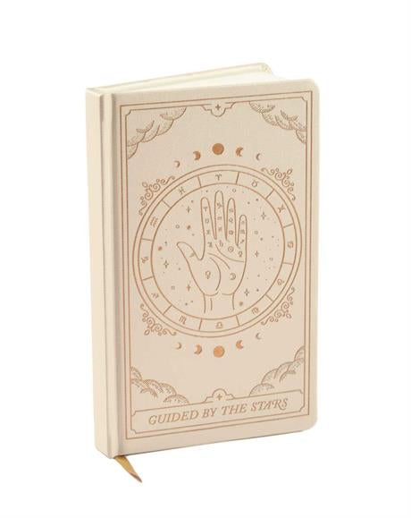Designwork Ink-Bookcloth Hardcover Journal Off White Zodiac, Guided By The Stars Defter-Defter-1-Milagron.com