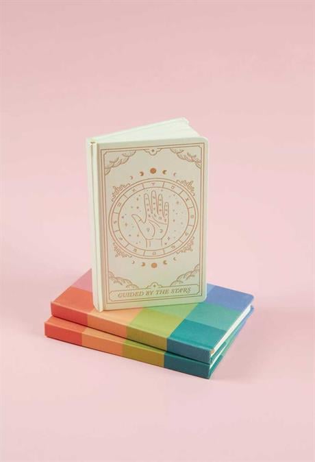 Designwork Ink-Bookcloth Hardcover Journal Off White Zodiac, Guided By The Stars Defter-Defter-3-Milagron.com