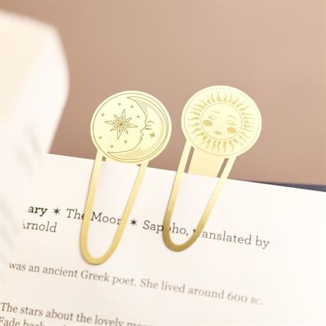 Designwork Ink-Design Works İkili Metal Kitap Ayracı Seti Celestial-Kitap Ayracı-3-Milagron.com