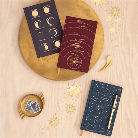 Designwork Ink-Design Works Ink Kumaş Kaplı Moon Phases Defter-Defter-4-Milagron.com