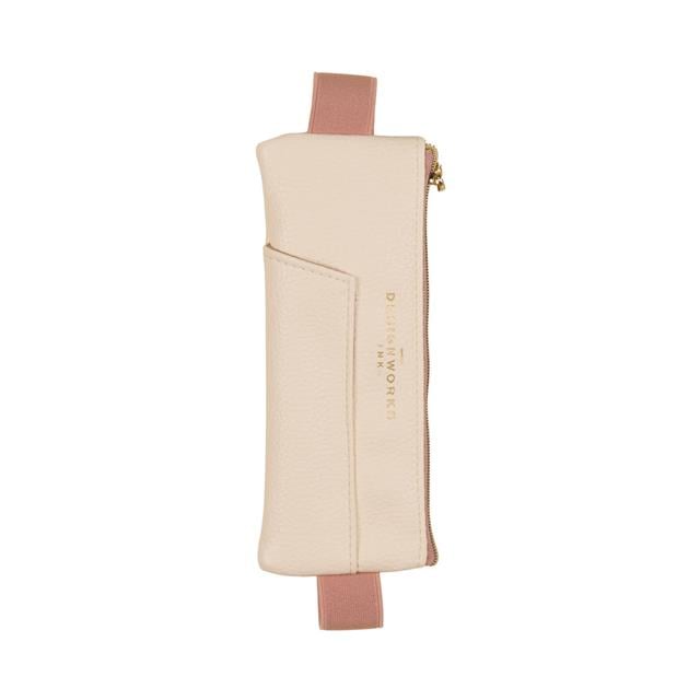 Designwork Ink-Design Works Ink Vegan Deri Defter üstü Kalemlik Cream & Taupe-Kalemlik-2-Milagron.com