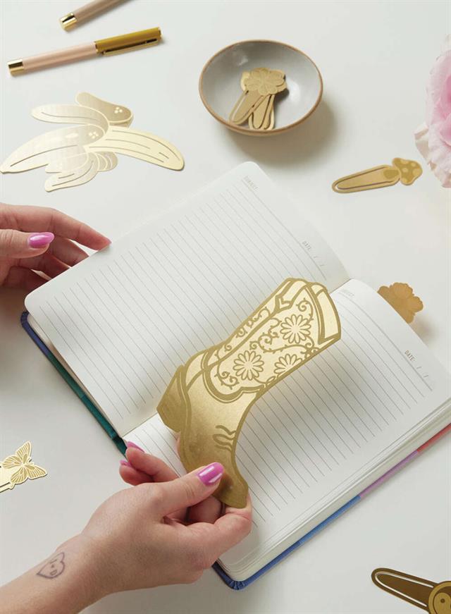 Designwork Ink-Design Works Jumbo Metal Kitap Ayracı Cowgirl Boot-Kitap Ayracı-2-Milagron.com