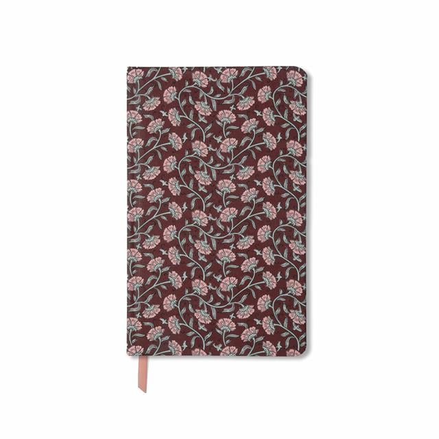 Designwork Ink-Designworks Ink Soft Touch Journal Burgundy Vintage Floral Günlük-Defter-1-Milagron.com