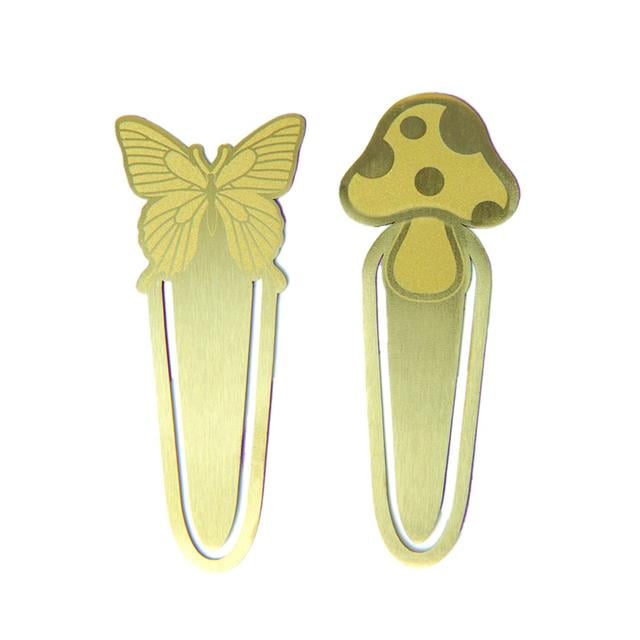 Designworks İKili Metal Kitap Ayracı Seti Mushrooms + Butterfly