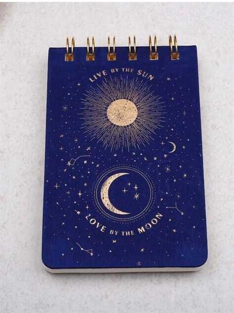 Designworks Ink Twin Wire Bookcloth Notepad - Live By The Sun Not Defteri