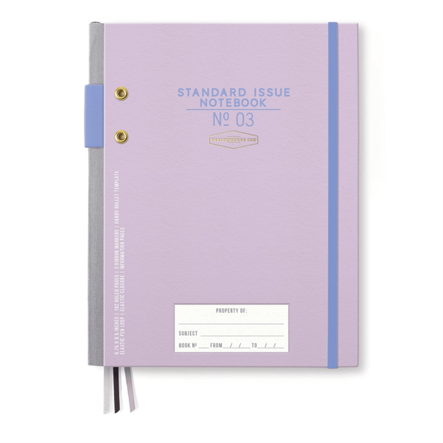 Designwork Ink-Standart Issue Defter Lavender & Periwinkle-Defter-1-Milagron.com