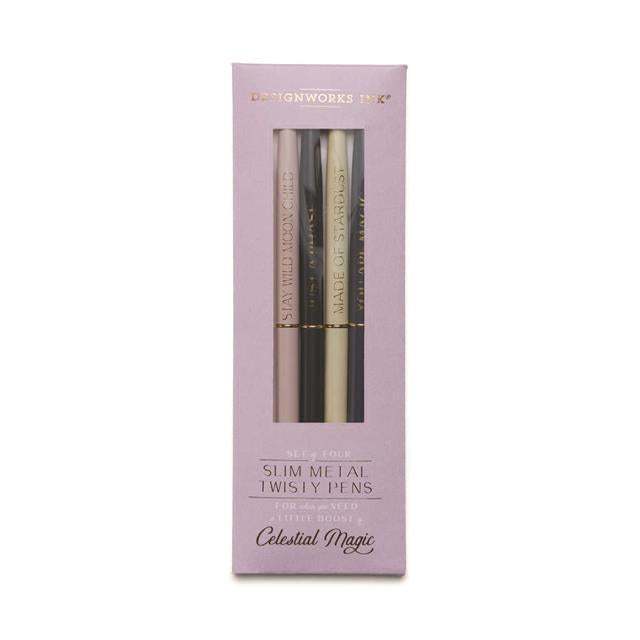 Designwork Ink-Twisty Slim 4'lü Tükenmez Kalem Seti Celestial-Kalem Seti-2-Milagron.com