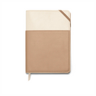 Designwork Ink-Vegan Deri Kapaklı Cepli Çizgili Defter - Taupe-Defter-1-Milagron.com