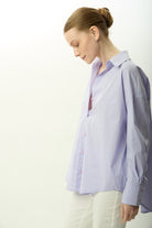 Diagonal-Arkası Uzun Oversize Gömlek (Lila)-GÖMLEK-4-Milagron.com