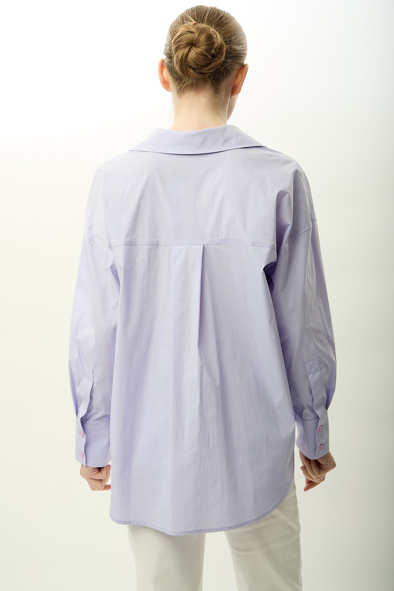 Diagonal-Arkası Uzun Oversize Gömlek (Lila)-GÖMLEK-6-Milagron.com