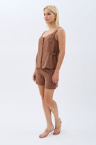 Diagonal-Askıları Tokalı Bluz-Bluz-7-Milagron.com