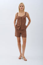 Diagonal-Askıları Tokalı Bluz-Bluz-8-Milagron.com