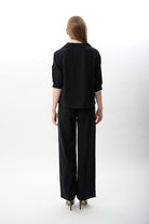 Diagonal-Bağcıklı Düz Paça Pantolon-,-7-Milagron.com