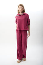 Diagonal-Bağcıklı Düz Paça Pantolon-,-9-Milagron.com