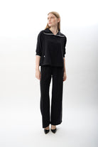 Diagonal-Bağcıklı Düz Paça Pantolon-Pantolon-1-Milagron.com