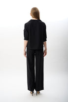 Diagonal-Bağcıklı Düz Paça Pantolon-Pantolon-4-Milagron.com