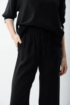 Diagonal-Bağcıklı Düz Paça Pantolon-Pantolon-8-Milagron.com