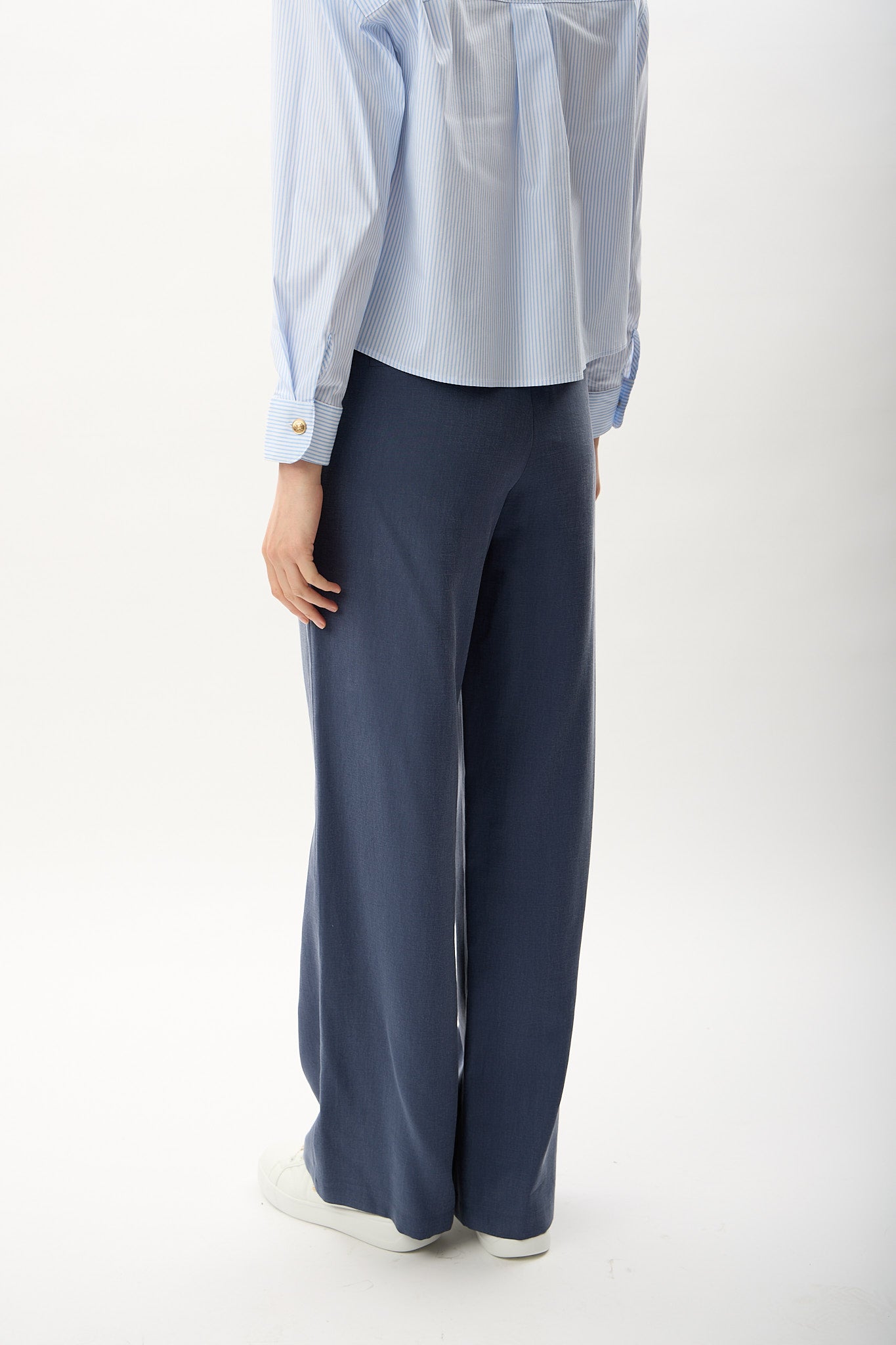 Diagonal-Bağcıklı Rahat Kesim Pantolon-,-4-Milagron.com