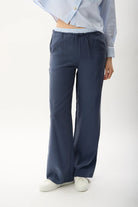 Diagonal-Bağcıklı Rahat Kesim Pantolon-Pantolon-6-Milagron.com