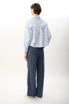 Diagonal-Bağcıklı Rahat Kesim Pantolon-Pantolon-9-Milagron.com