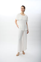 Diagonal-Bağcıklı Rahat Kesim Saten Pantolon-Pantolon-8-Milagron.com