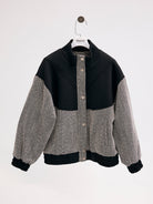 Diagonal-Balıksırtı Desenli Mont (Siyah)-CEKET-6-Milagron.com