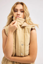 Diagonal-Bej Şişme Yelek-Yelek-2-Milagron.com