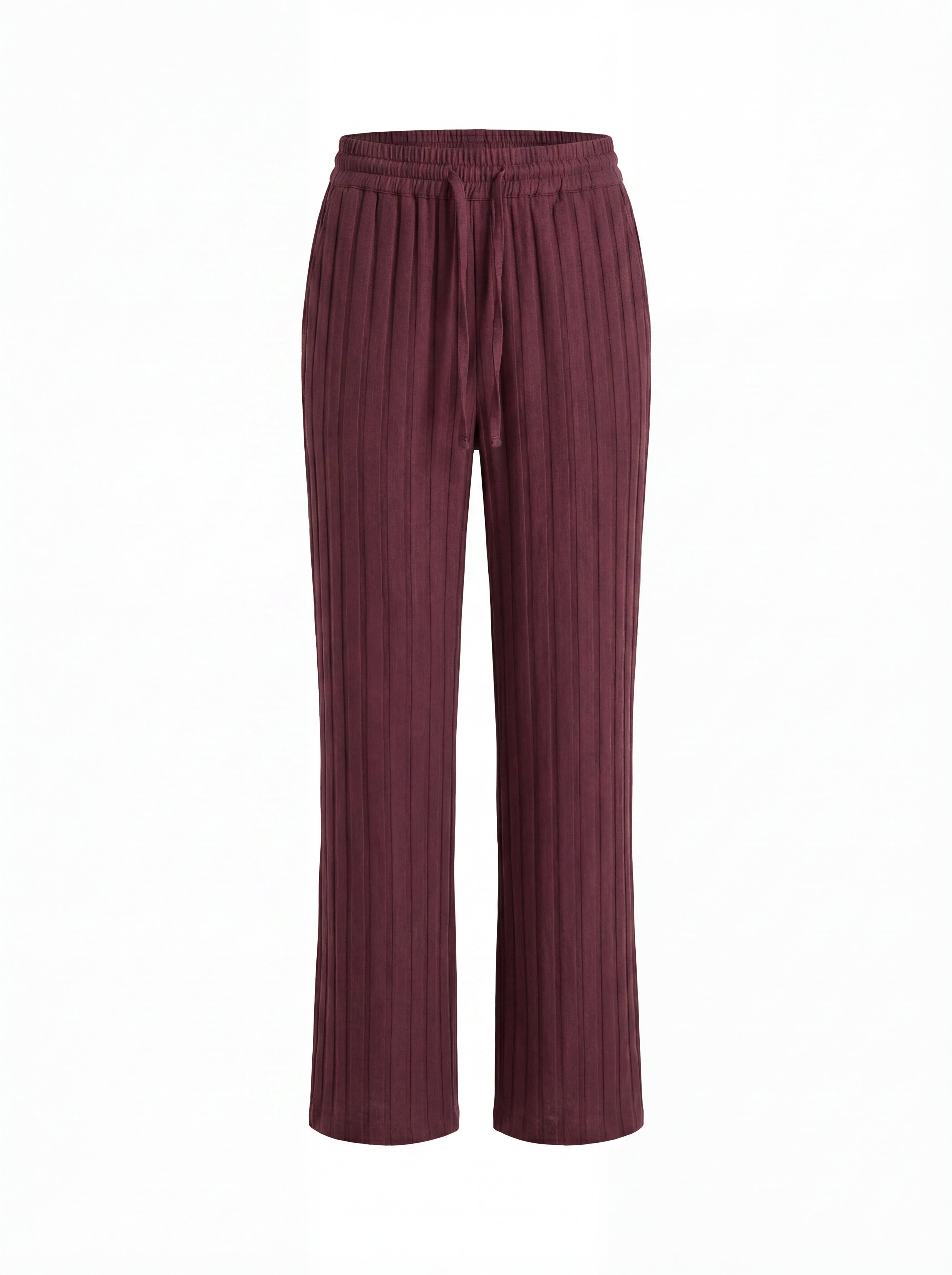 Beli Ayarlanabilir Geniş Paça Pantolon Bordo