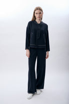 Diagonal-Beli Lastikli Cepli Pantolon-Pantolon-2-Milagron.com