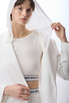 Diagonal-Bisiklet Yaka Kolsuz Crop Bluz-Bluz-1-Milagron.com