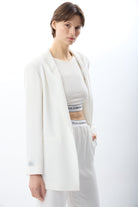 Diagonal-Bisiklet Yaka Kolsuz Crop Bluz-Bluz-4-Milagron.com