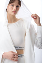 Diagonal-Bisiklet Yaka Kolsuz Crop Bluz-Bluz-6-Milagron.com