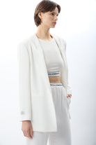 Diagonal-Bisiklet Yaka Kolsuz Crop Bluz-Bluz-7-Milagron.com