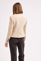 Diagonal-Blazer Bej Ceket-Ceket-3-Milagron.com