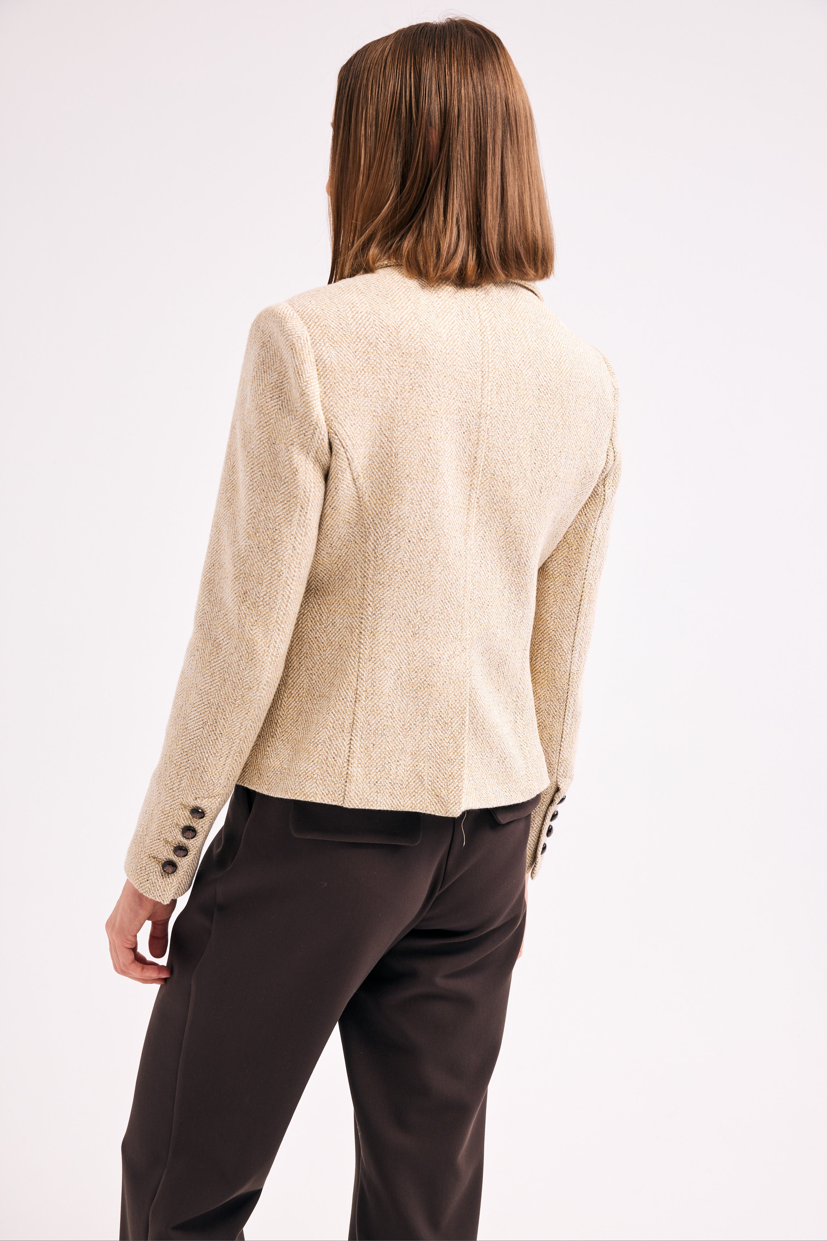 Diagonal-Blazer Bej Ceket-Ceket-6-Milagron.com