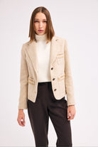 Diagonal-Blazer Bej Ceket-Ceket-7-Milagron.com