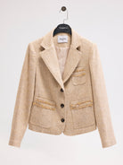 Diagonal-Blazer Bej Ceket-Ceket-9-Milagron.com