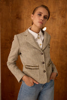 Diagonal-Blazer Kahverengi Ceket-Ceket-3-Milagron.com