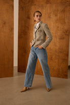 Diagonal-Blazer Kahverengi Ceket-Ceket-7-Milagron.com