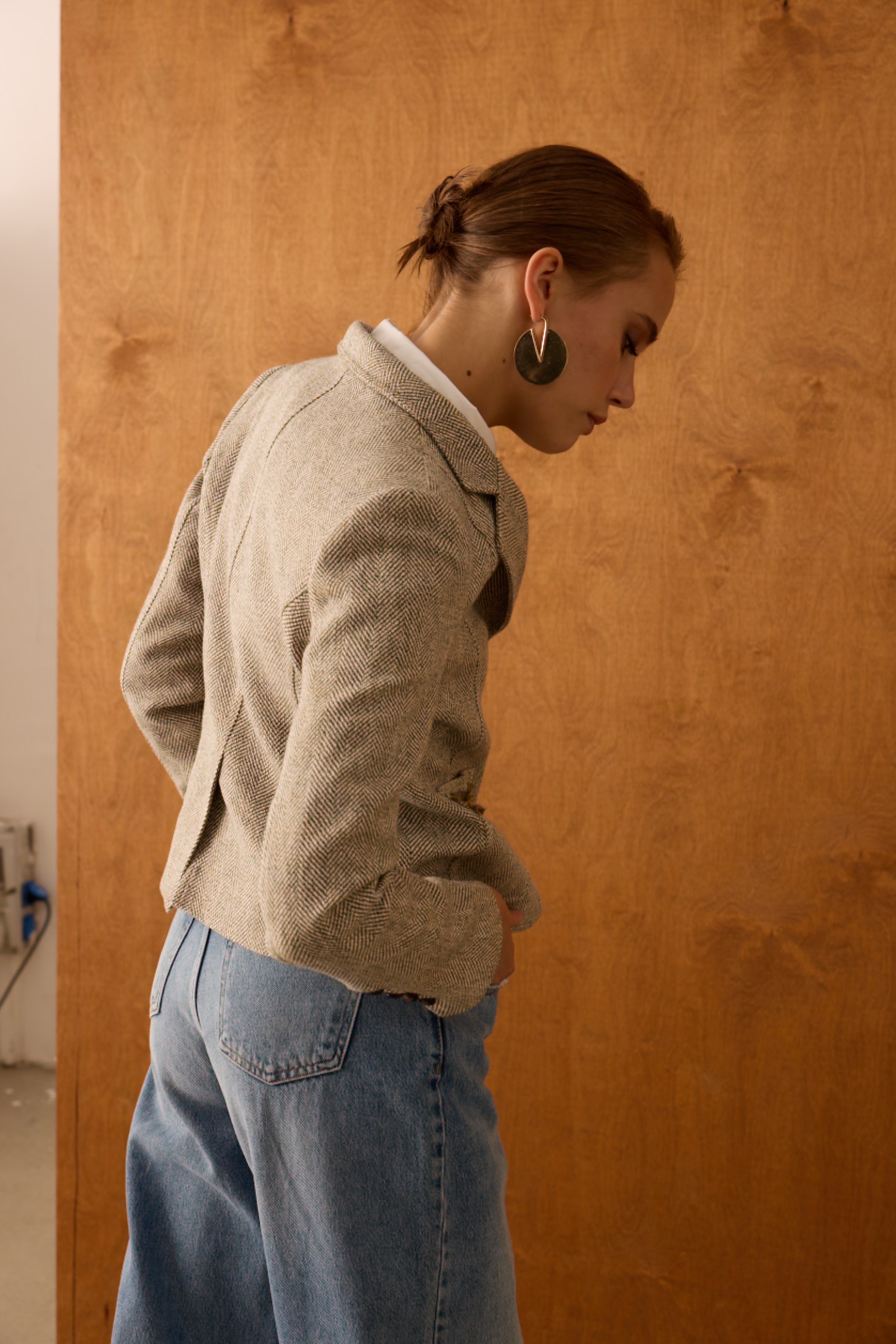 Diagonal-Blazer Kahverengi Ceket-Ceket-8-Milagron.com