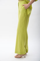 Diagonal-Bol Kesim Pantolon (Yeşil)-TAKIM-10-Milagron.com