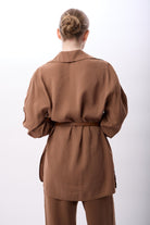 Diagonal-Bol Kesim Pantolon (Kahverengi)-PANTOLON-3-Milagron.com