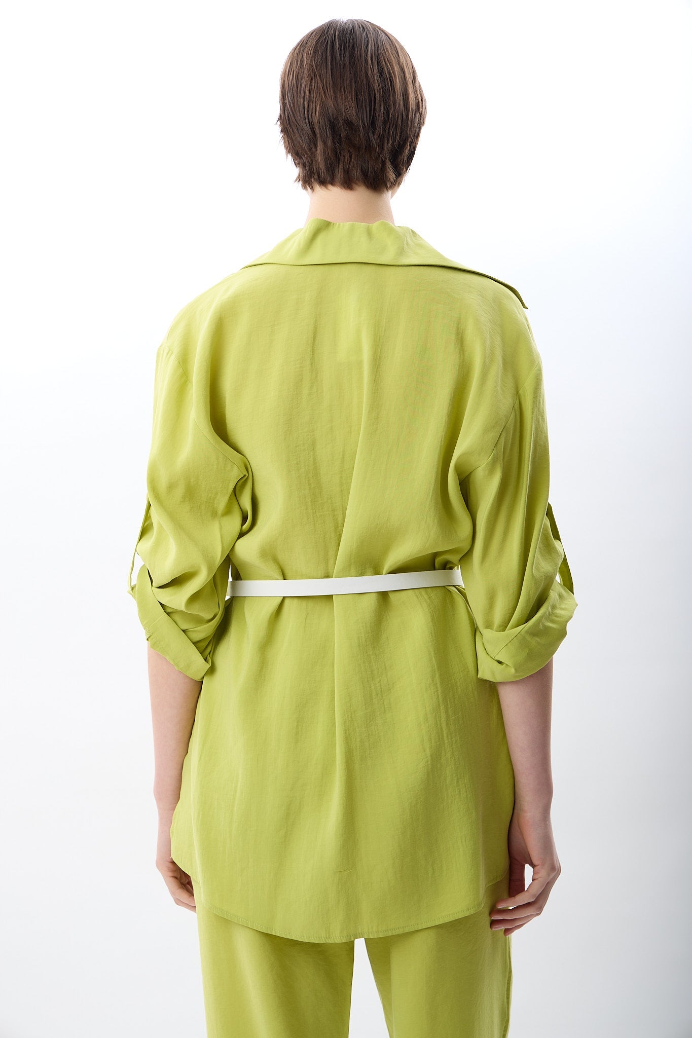 Diagonal-Bol Kesim Pantolon (Yeşil)-TAKIM-5-Milagron.com