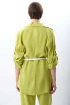 Diagonal-Bol Kesim Pantolon (Yeşil)-TAKIM-5-Milagron.com